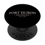 Point Huron Michigan - Simple Point Huron Michigan PopSockets PopGrip Adhésif