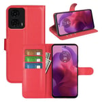 Motorola Moto G24 PU Wallet Case Red