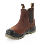 DeWalt Nitrogen Mens Safety Boots | Brown Dealer | S3 SRA Rated | Water Resistant |Steel Toe Cap Boot | Size 8 UK