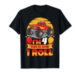 Hot Wheels Birthday I'm 4 This Is How I Roll Monster Truck T-Shirt