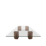 Friends & Founders - Quarter Lounge Table 120 x 70 Low Natural Oak - Spisebord - Ida Linea Hildebrand - Beige - Glass/Tre