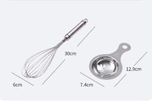 Eggbeater Stirrer Stainless Steel Egg White Filter Separation eggbeater Cream Whipping Stirring Kitchen Baking Tools