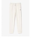 Lacoste Unbrushed Fleece Track Pants, Off White, Size 12, Women