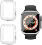 2 Pièces Coque Pour Apple Watch Serie Se/6/5/4 - Protection Ecran En Transparente Verre Trempé, Film Antichoc Ultra-Mince Hd Adapté À La Protection Apple Watch Se 40mm