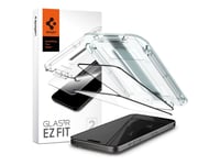 Spigen Glas.Tr Ez Fit - Skärmskydd För Mobiltelefon - Helt Fodral - Glas - Ramfärg Svart - För Apple Iphone 15 Pro