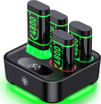 Batterie Rechargeable Pour Manette Xbox One/Series X|S, Xbox One S/X/Elite 4 800 Mwh Avec Lumière Led