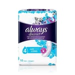 Always Discreet Long  Sanitary Towel Pads 10 Pack