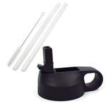 Jiuwei Wide Mouth Lid Water Bottle Lid with 2 Straws & 1 Straw Cleaner Brush for Hydro Flask