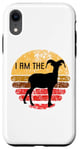 Coque pour iPhone XR I Am The G.O.A.T. Greatest of All Time Vintage Retro Sunset