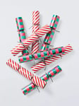 John Lewis Fa-La-La Stripe Christmas Crackers, Pack of 8