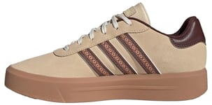 adidas Women's COURT PLATFORM SUEDE SHOES Non-Football Low, Crystal sand/Mystery brown, 3.5 UK