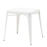 Italian Concept Best Contract Table empilable en Aluminium laqué Blanc Unique