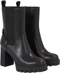 Calvin Klein Bottines Chelsea à plateforme pour femme LTH Wn Mid, Triple noir., 41 EU