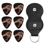 Thundercats Kit d'accessoires de guitare avec porte-clés en cuir pour guitare électrique, basse, ukulélé