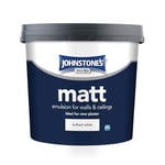 Johnstone's 306755 Matt Emulsion Paint, Brilliant White, 5 l (Pack of 1)