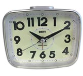 Unity Super Luminous Dial Alarm Clock-49024, White, 12.5 x 10 x 7 cm