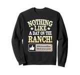 Day On The Ranch, Funny Cowboy Rancher Horsefly Joke Sweatshirt