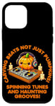 Coque pour iPhone 12 mini Kawaii Pumpkin Beats: The Halloween DJ Spins