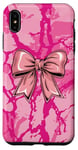 Coque pour iPhone XS Max Nœud rose camouflage pour fille