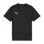 PUMA Unisex Teamgoal Jersey Jr Tee, Puma Black-puma White-Flat Dark Gray, 140 EU