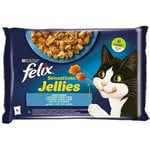 Nourriture Humide pour Chats NESTLE POLSKA Felix SASZ.4 x 85 g Sensations Jellias Rybne Danemark en JelreTce / 12