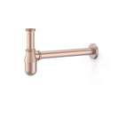 Tres Grifería - Siphon télescopique type bouteille avec bouchon de visite pour lavabo Or Rose Mat 24K - tres 03463430OPM