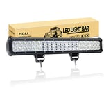 PICAA Led Barre Lumineuse 51cm 126W 20 pouces Double Rangée Rampe a led barre de led Combo Faisceau de Spot D'inondation 12V 24V hors route Voiture Véhicules 4x4 SUV ATV Camion Tracteur