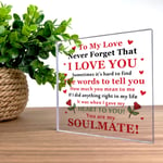 Valentines Gift Boyfriend Husband Soulmate Gift Plaque Anniversary Present