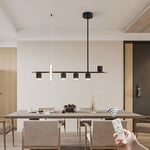 Ganeed - Suspension moderne noire, luminaire suspendu led à intensité variable avec spots,Lustre led moderne pour îlot de cuisine pour table, salle à