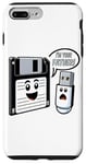 Coque pour iPhone 7 Plus/8 Plus Disquette vers clé USB 90s 00s Ordinateur Drôle Geek Joke