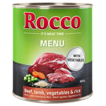 20 + 4 på köpet! Rocco Menu 24 x 800 g - Nötkött med lamm, grönsaker & ris