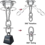 Takkrok Hängstol 360 Svängkrok, Utomhusfäste i rostfritt stål Upp till 500 kg För takfixering Hängstol Hängmatta Stansning B