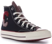 Converse A07980C Chuck 70 Hi Varsity Letter C Trainers Navy Red UK 3 - 12