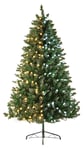 2.4 Metres Pre-Lit Rockingham Forest Christmas Tree With Colour Switch Xmas Indo