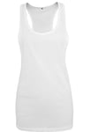 Build Your Brand Ladies Loose Tank T-Shirt Femme, Blanc, m