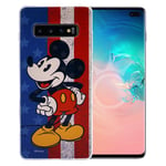 Musse Pigg #1 Disney-skydd för Samsung Galaxy S10 Plus - Röd