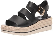 Dr. Scholl's Shoes Femme Deux Fois Sandale Cage Espadrille, Noir, 41 EU