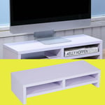 Computer Desktop Monitor Stand Laptop Tv Display Screen Riser Shelf Purple White