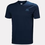 Helly Hansen Herr Nord Bomulls T-shirt Med Tryck Marinblå 2XL