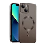 ICOVERI Coque magnétique en TPU Gel, Compatible avec iPhone, Compatible Charge magnétique par induction, Protection des caméras, Protection Antichoc, TPU Souple. (Grafito, iPhone 14 Plus)