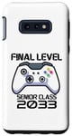 Coque pour Galaxy S10e Jeu vidéo Senior Class Final Level Gamer Class of 2033