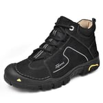 Men's Hiking Boots for Men High Top Outdoor Sports Climbing Shoes Lace Up Genuine Leather Waterproof Durable Classic Hiking Boots (Fleece Lined Optional) Hiking Walking Shoes