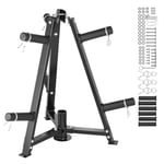 VEVOR Support d'Haltères Capacité de Charge 136 kg, Rack de Rangement pour Disques des Poids de 50,8 mm, Support de Poids Durable, Repose Haltères pour Stockage Matériels de Musculation Gym Domicile