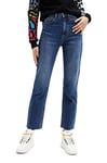 Desigual Women's kerell, 5161 Denim Medium Dark Jeans, Blue, 8