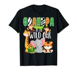 Grandpa of the Wild One Zoo Theme Birthday Safari Animals T-Shirt