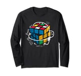 Mind Brain Games Puzzle Rubix Cube Solving Math Problem Long Sleeve T-Shirt