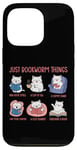 Coque pour iPhone 13 Pro Just Bookworm Things Adorable chat pour amoureux de la lecture