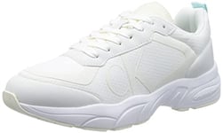 Calvin Klein Jeans Baskets De Running Femme Retro Tennis Over Mesh Wn Chaussures De Sport, Blanc (White/Creamy White), 39