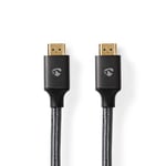 Høyhastighets HDMI-kabel med Ethernet, 4K@60Hz, 18 Gbps, 2m