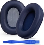 Coussinets de rechange pour casque Sony WH-1000XM5 à réduction de bruit,protège-oreilles XM5 de qualité supérieure en cuir protéiné souple,mousse à mémoire de forme optimisée (bleu nuit)